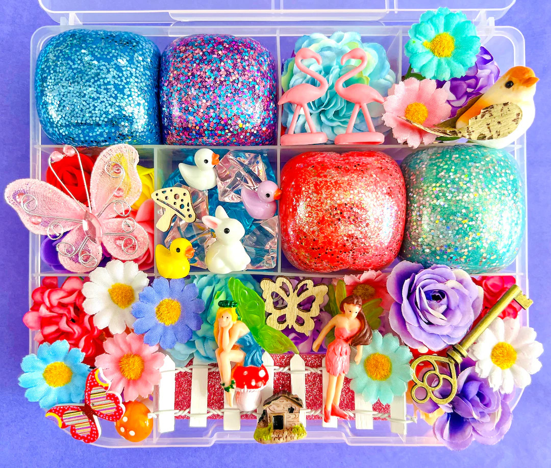 Fairy Garden Play Dough Kit,sensory Kit, Play Dough Kit, Playdoh Sensory Kit,gift for Girls, Fair... | Etsy (US)