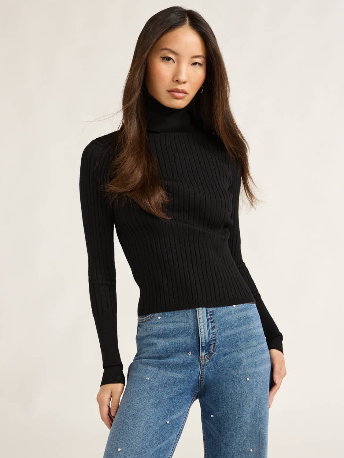 Scoop Women’s Ribbed Turtleneck Sweater, Lightweight, Sizes XS-XXL | Walmart (US)