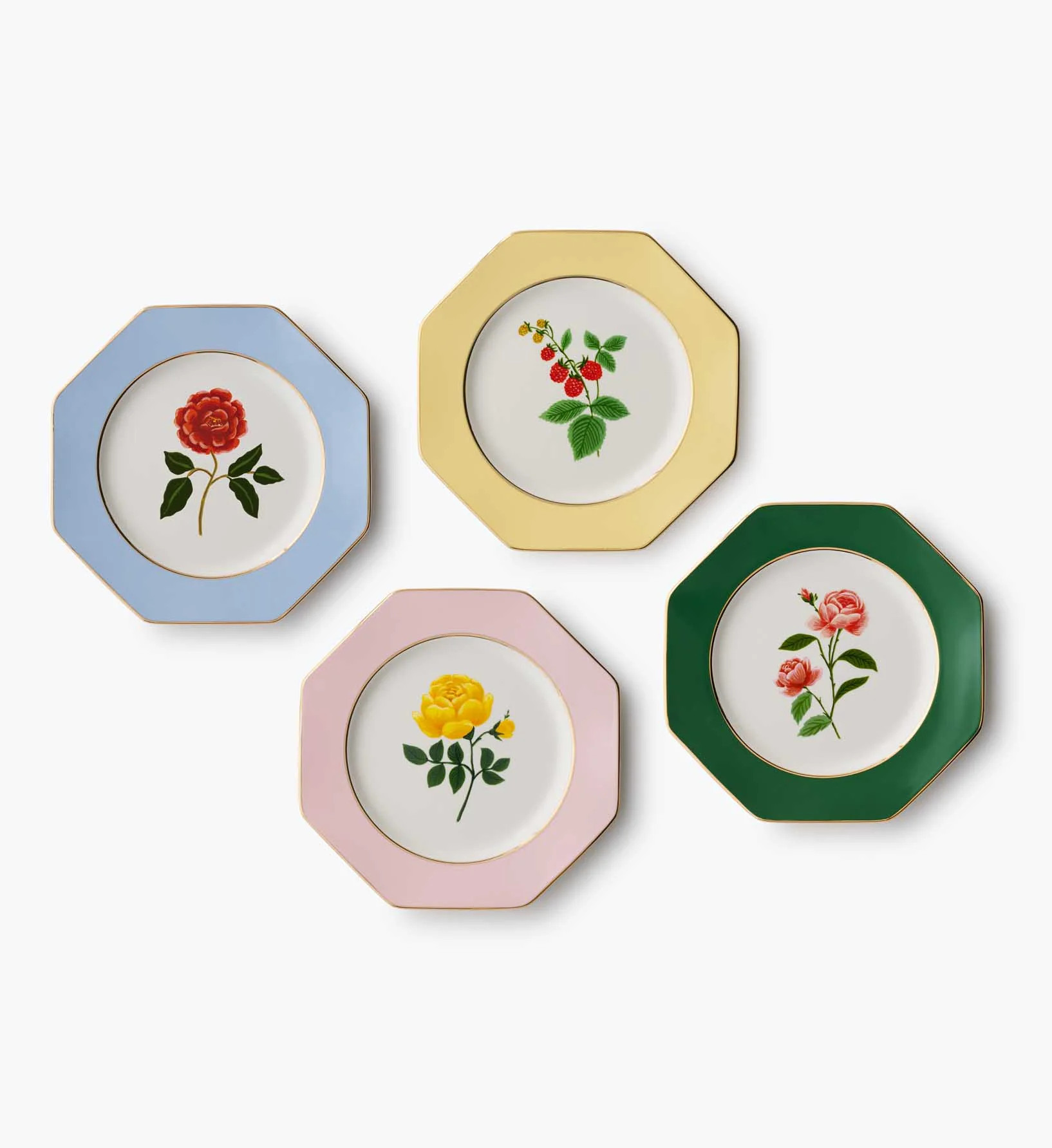 Porcelain Dessert Plate Set - Roses | Rifle Paper Co.