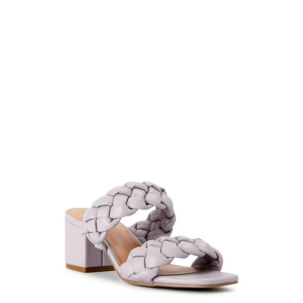 Time and Tru Women’s Braided Heel Sandals - Walmart.com | Walmart (US)