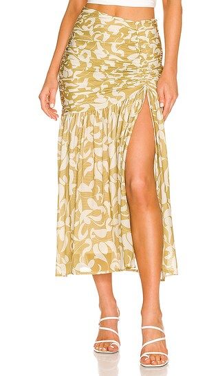 Mabel Midi Skirt in Swirl Print | Revolve Clothing (Global)