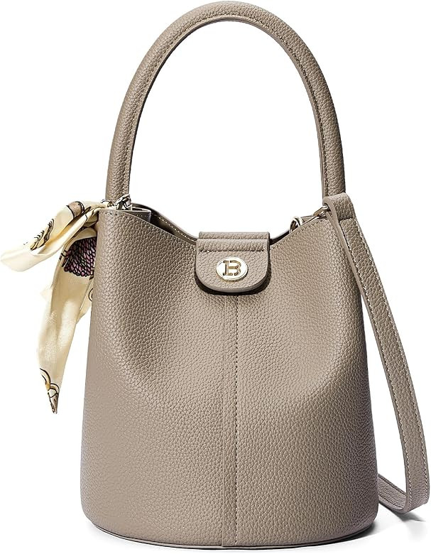 BOSTANTEN Women purse Bucket Bags Small Crossbody Bag Vegan Leather Mini Bucket Purse Shoulder Ha... | Amazon (CA)