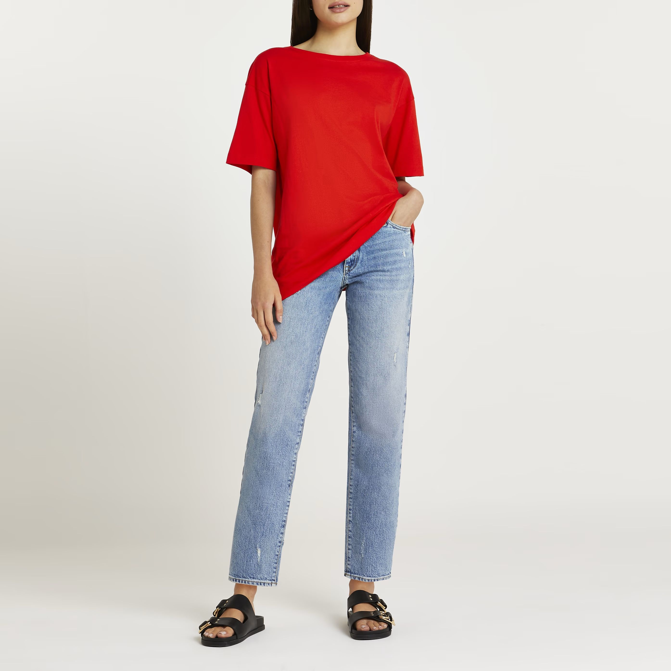 River Island Womens Red oversized t-shirt | River Island (UK & IE)