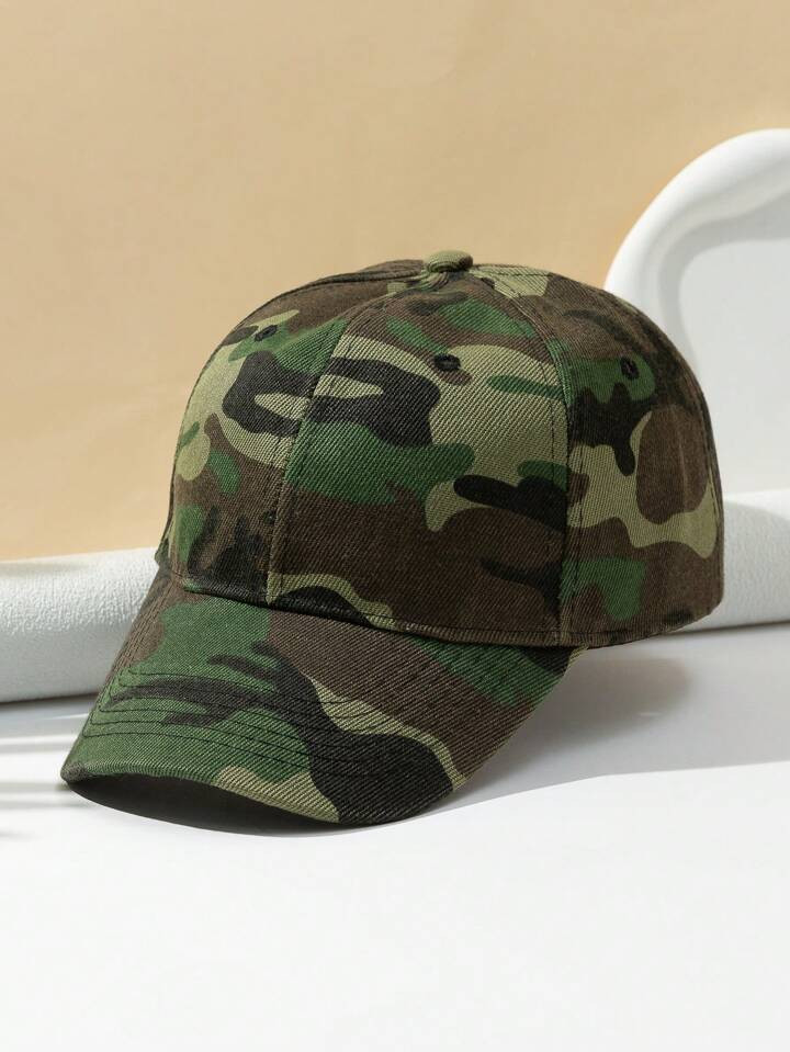 1pc Unisex Camo Pattern Fashionable Baseball Cap For Outdoor Travel | SHEIN