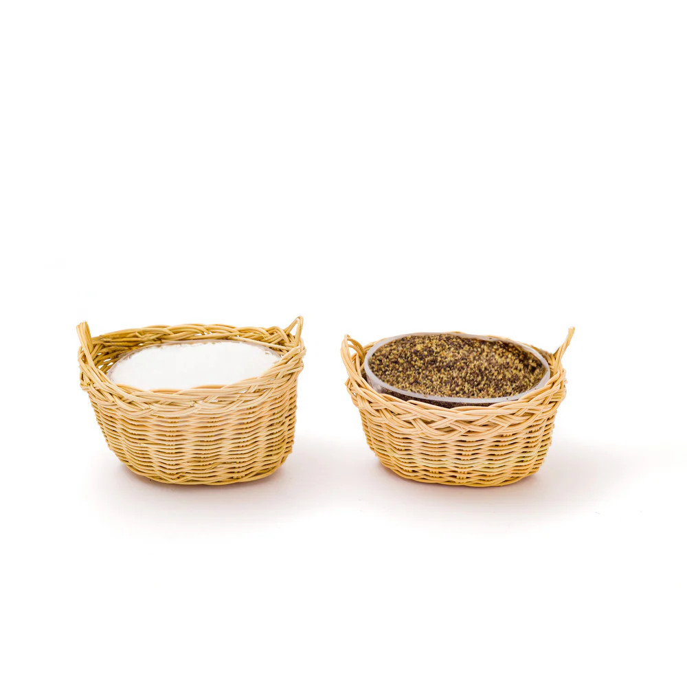 Salt And Pepper - Basket & Cup, Set of 2 | Amanda Lindroth