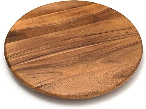 Woodard & Charles Round Lazy Susan Turntable with Stainless Steel Ball Bearing Mechanism (Brown) | Amazon (US)