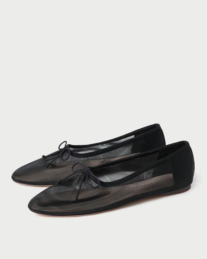 Landon Black Mesh Ballet Flat | Loeffler Randall