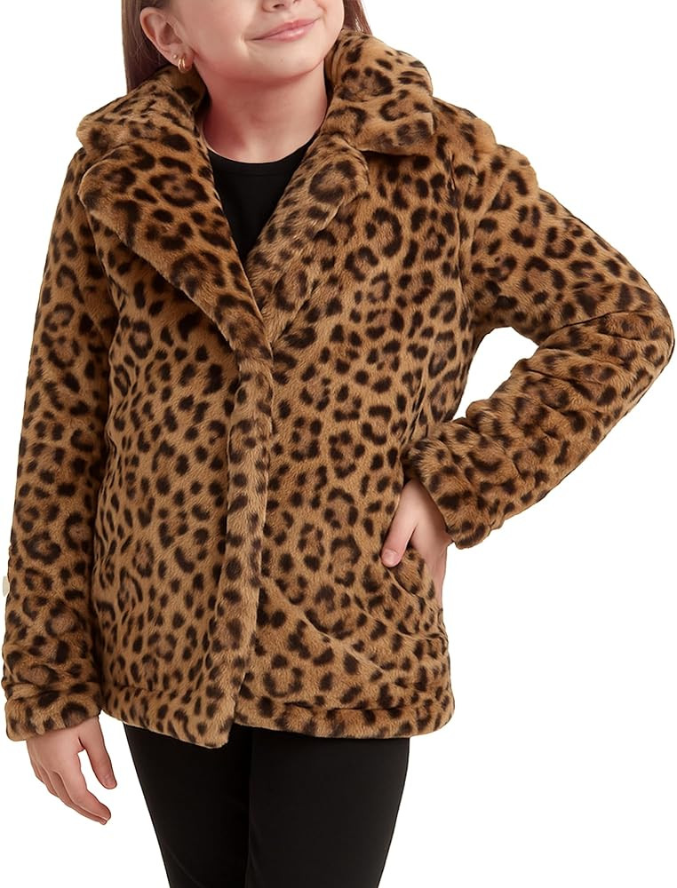 URBAN REPUBLIC Girls Jacket - Warm Long Length Plush Ultra Soft Faux Fur Jacket Teddy Coat for Gi... | Amazon (US)