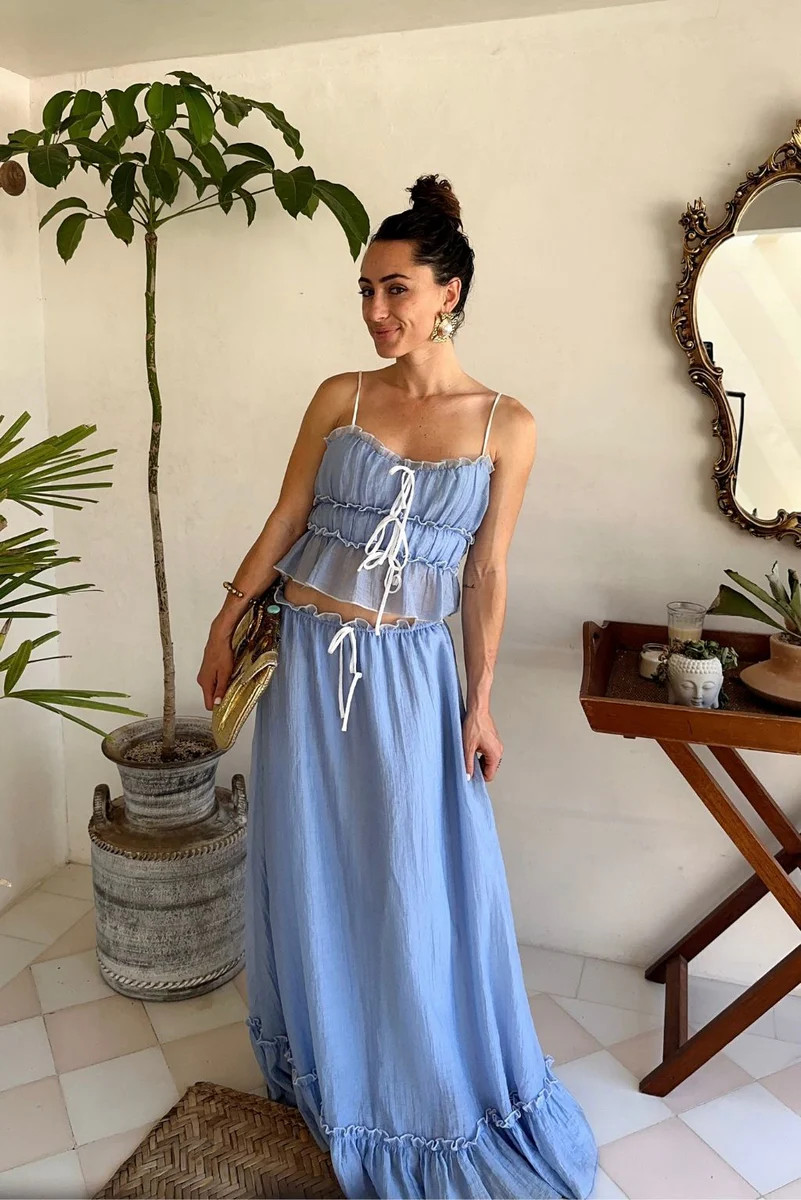 Dahlia Blue Tank | 12th Tribe