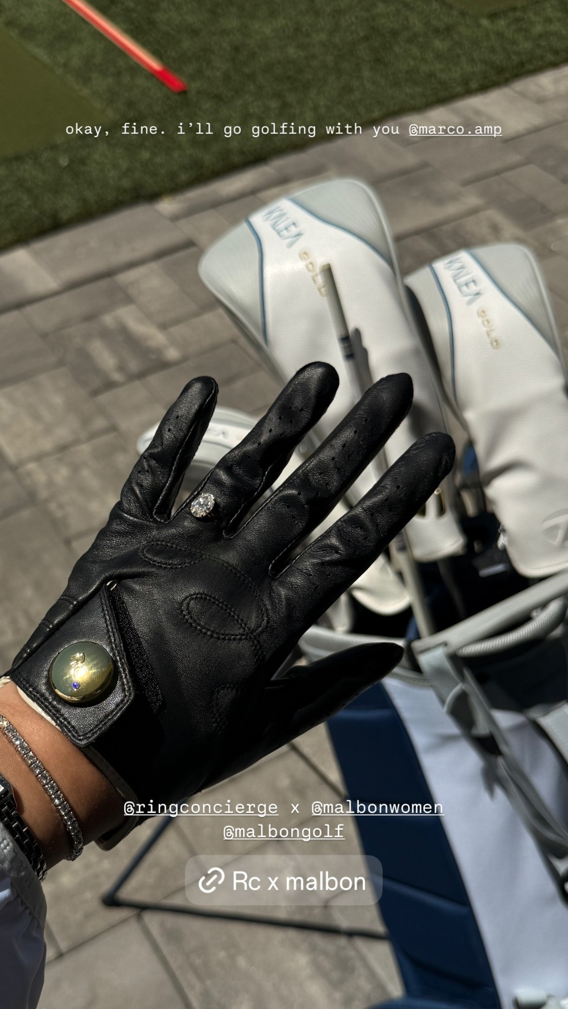 @ringconcierge x @malbonwomen @malbongolf  okay, fine. i’ll go golfing with you @marco.amp
