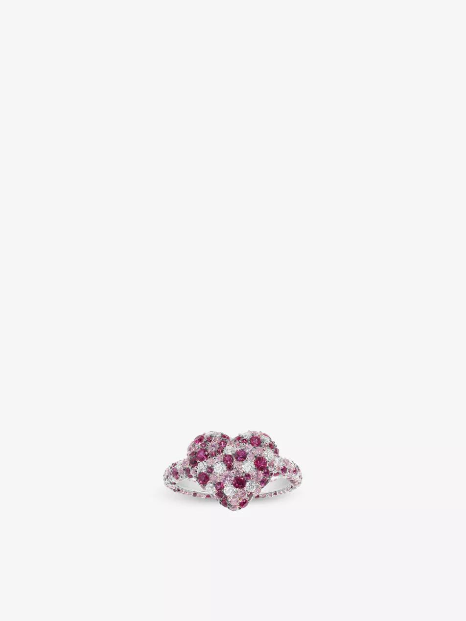 Valentine Heart sterling-silver and zirconia ring | Selfridges