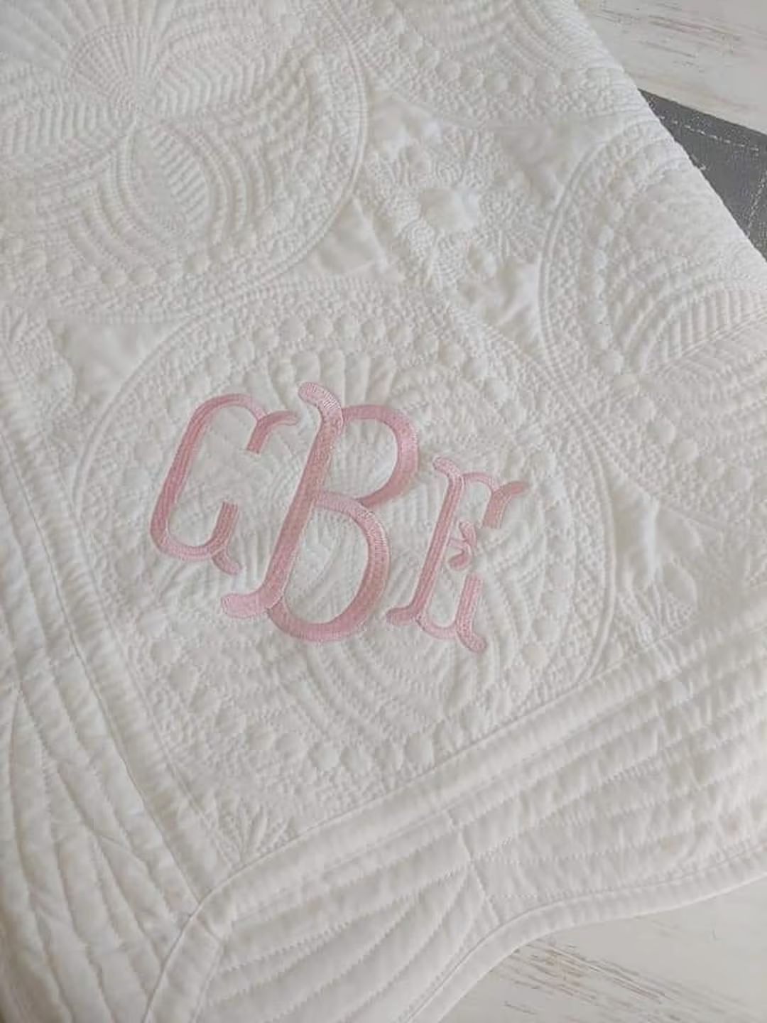 Monogrammed Quilt Heirloom Quilt Baby Blanket Personalized - Etsy | Etsy (US)