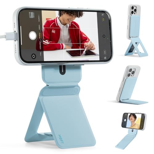 MOFT Phone Tripod Stand Selfie Stick for iPhone, Multi-Angles iPhone Stand, Lightweight & Portable Phone Holder, Strong Magnets, MOVAS Vegan Leather, Travel Essentials,Soothing Mist(Without Card Slot) | Amazon (US)