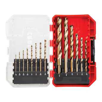 CRAFTSMAN 14 -Piece Assorted x Gold oxide coated Jobber length Twist Drill Bit Set Lowes.com | Lowe's