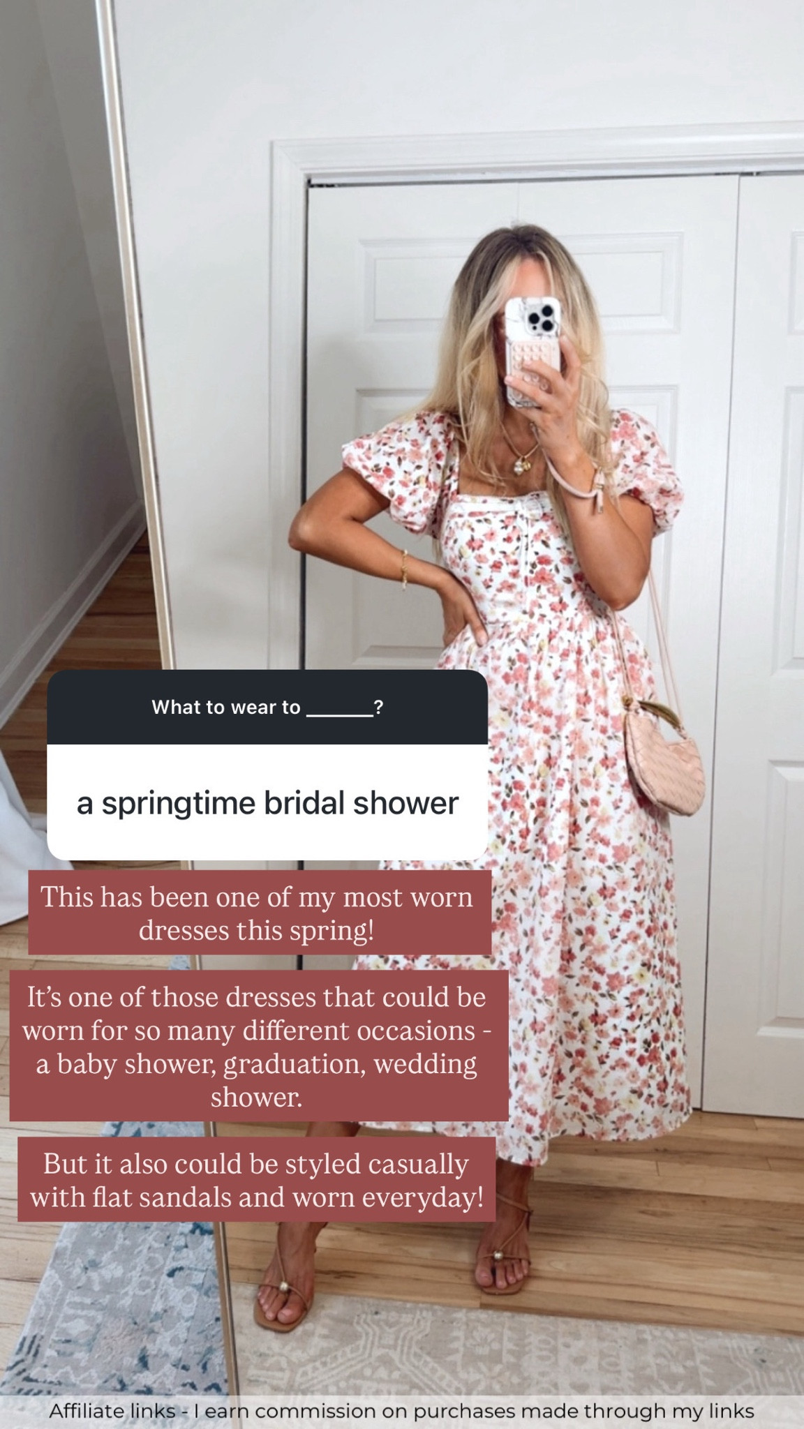 Affiliate links - I earn commission on purchases made through my links | bridal shower dress