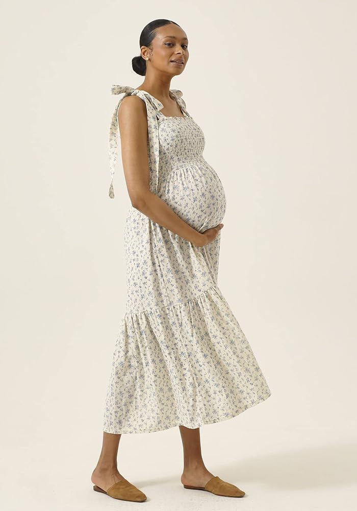 NOTHING FITS BUT Women’s Classic Nursing Momoka Dress, Soft Muslin Maternity Gown, Casual Flora... | Amazon (US)
