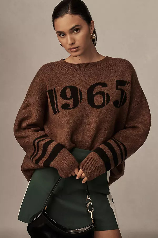 Crew-Neck Graphic Sweater | Anthropologie (US)