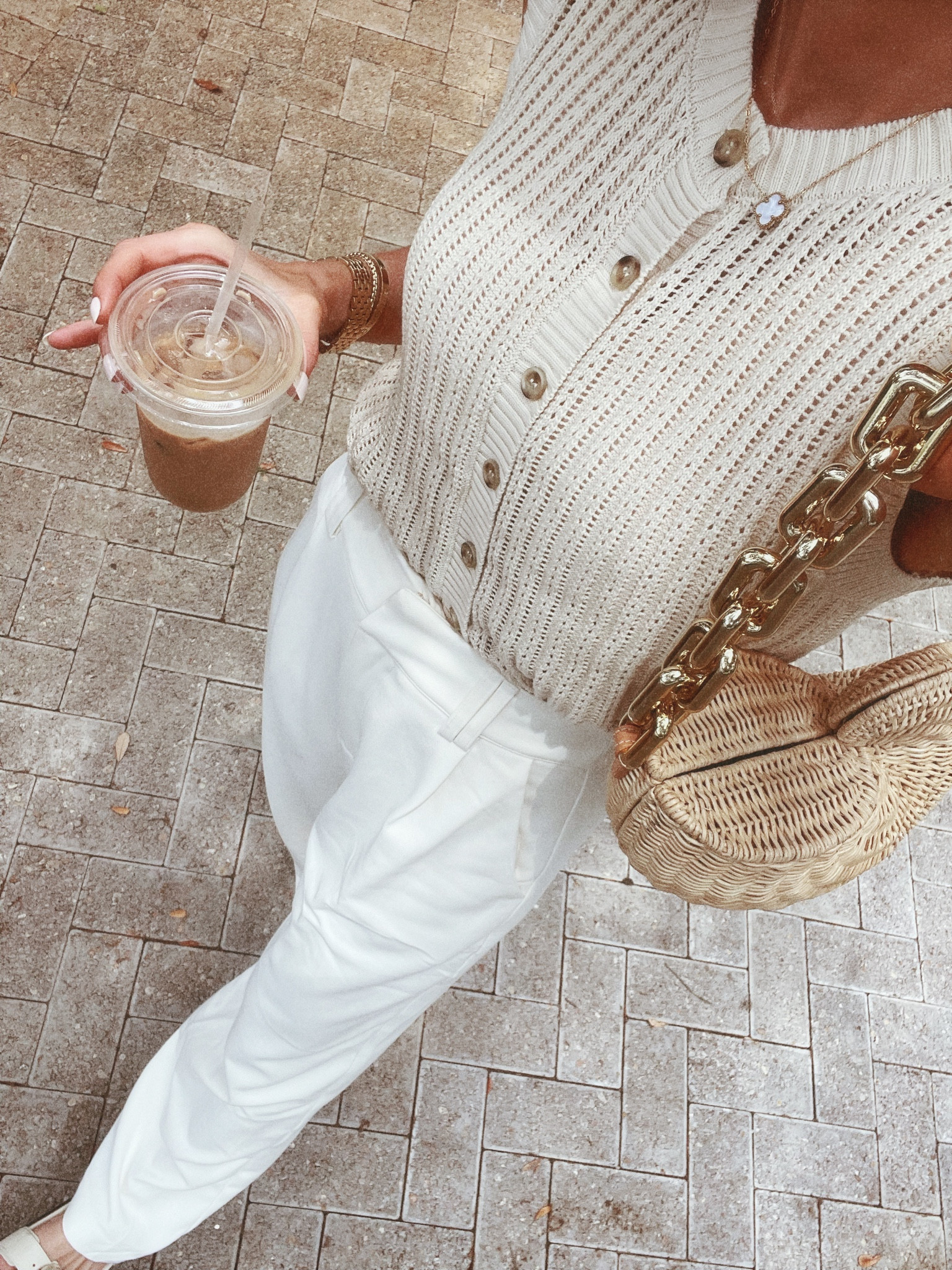 What I wore today. I'm 5'7 for reference and wearing size small in my top and 2 in pants 