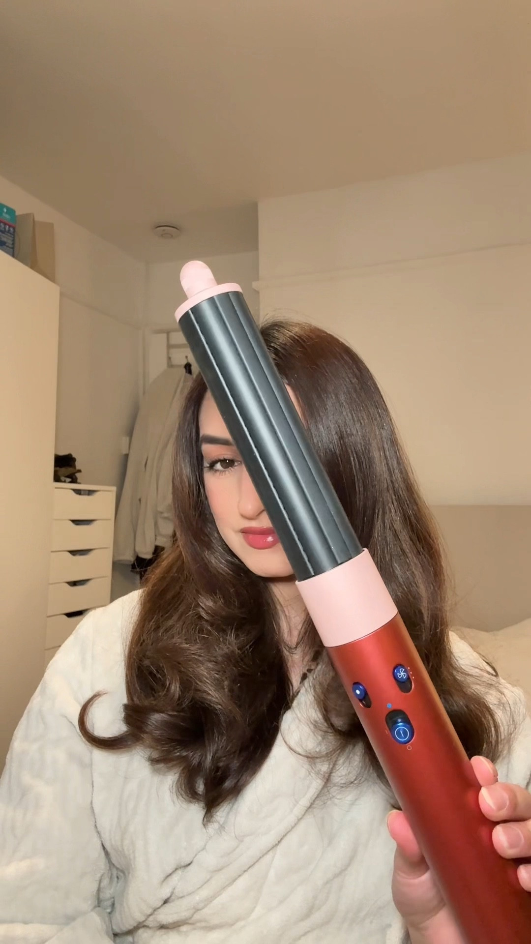 A little refresh for my day four blow dry 😁💁🏽‍♀️

I always use my Dyson airwrap on dry hair and love that I have discovered the @vo5 dry heat protectant spray* to help prevent damage and add some shine in between hair washes! 

#dyson #dysonairwrap #tangleteezer #goldtangleteezer #athomeblowdry #grwm #pinkairwrap #dysonhair #boots 

#blowdry 

#LTKeurope #LTKbeauty #LTKuk