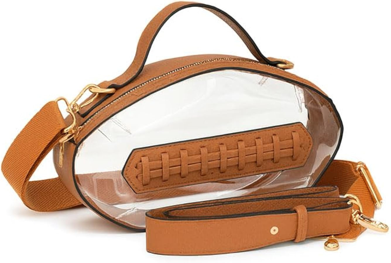 ScarvesMe Women Clear Transparent Adjustable Football Shap Crossbody Bag Stadium Concert Crossbod... | Amazon (US)