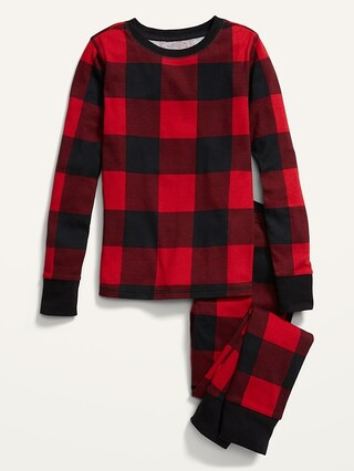 Gender-Neutral Matching Plaid Snug-Fit Pajamas for Kids | Old Navy (US)