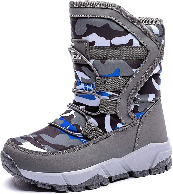 GUBARUN Boys Girls Snow Boots Winter Waterproof Slip Resistant Cold Weather Shoes | Amazon (US)