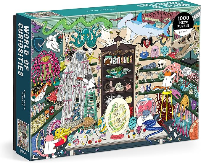 Galison World of Curiosities – 1000 Piece Jigsaw Puzzle Featuring Humorous Illustrations of A S... | Amazon (US)