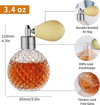 LINALL Perfume Bottle Vintage Atomizer Spray Bottle for Cocktail 100ml/3.4oz Empty Refillable Per... | Amazon (US)
