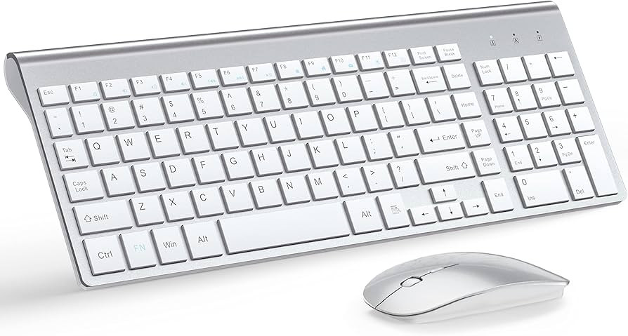 Wireless Keyboard and Mouse Ultra Slim Combo, TopMate 2.4G Silent Compact USB Mouse and Scissor S... | Amazon (US)