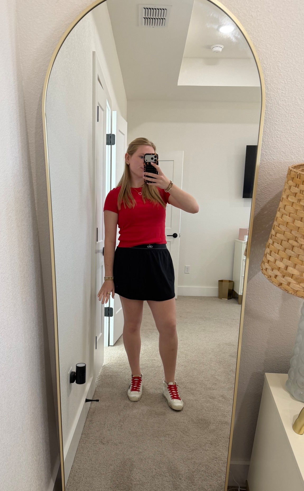 Basketball Game fit!! 
Wearing size L in skirt


#LTKootd