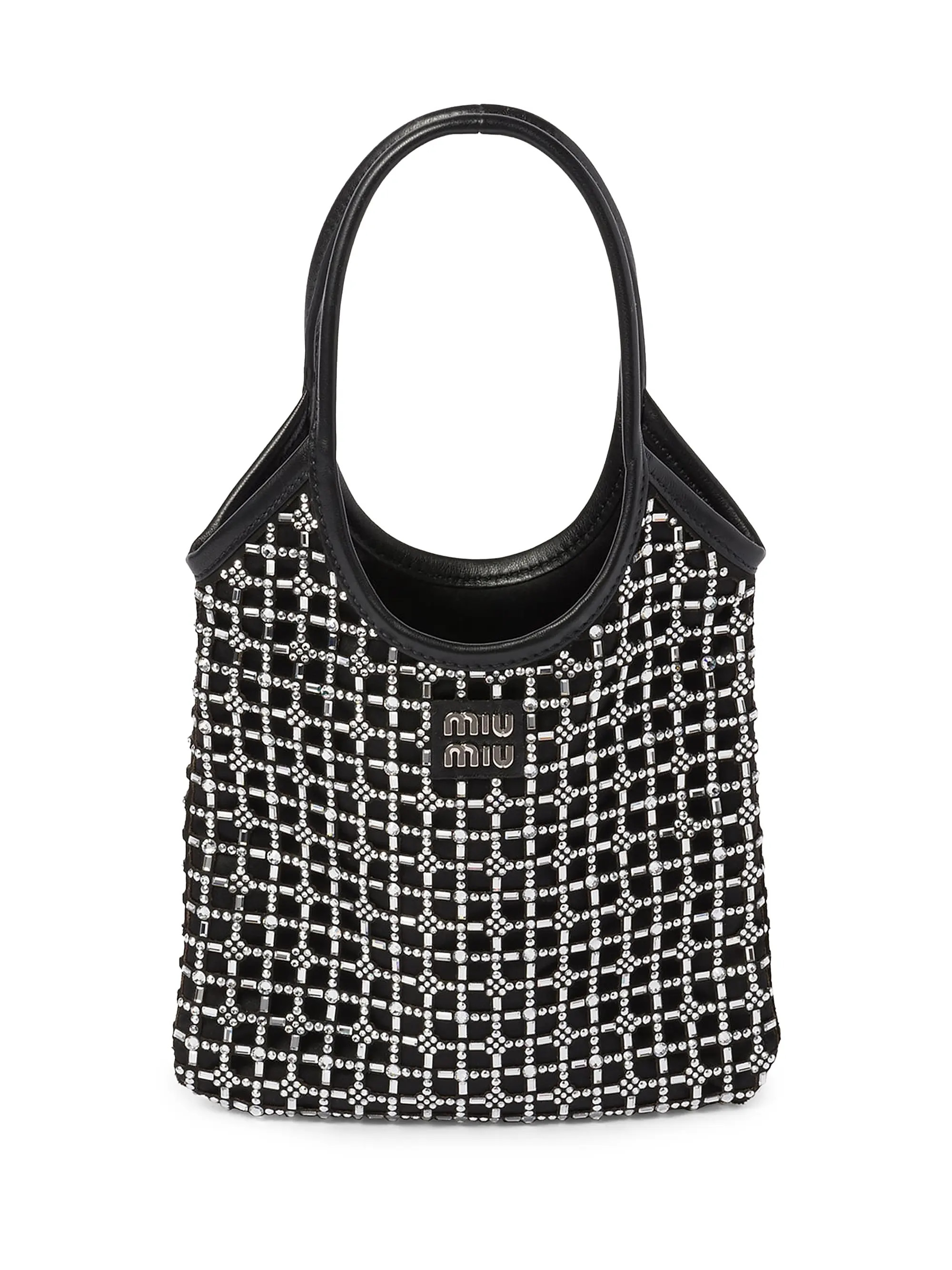 Ivy Satin Top-Handle Bag with Synthetic Crystals | Saks Fifth Avenue