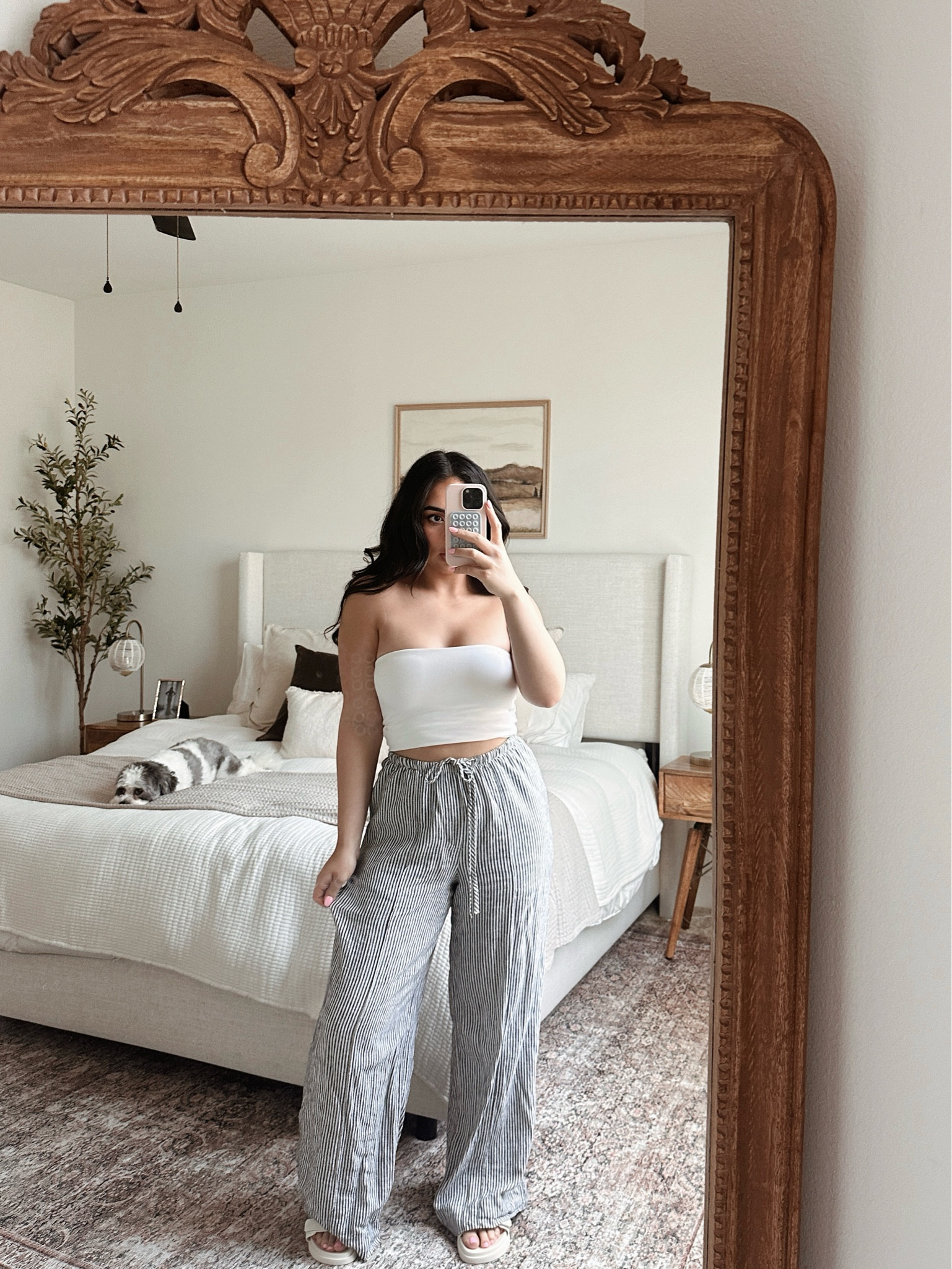 This euro summer inspired ootd! Linen pants are super stiff, not scratchy, and super lightweight 

#LTKfindsunder50 #LTKstyletip #LTKfindsunder100