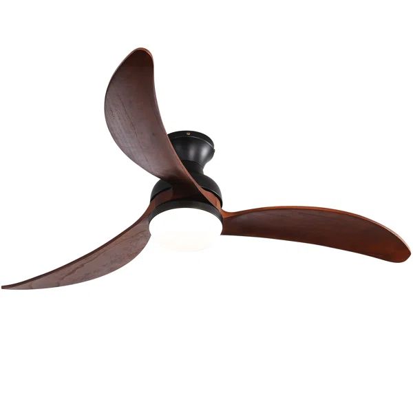 52" Nicola 3 - Blade LED Standard Ceiling Fan with Remote Control and Light Kit Included | Wayfair North America