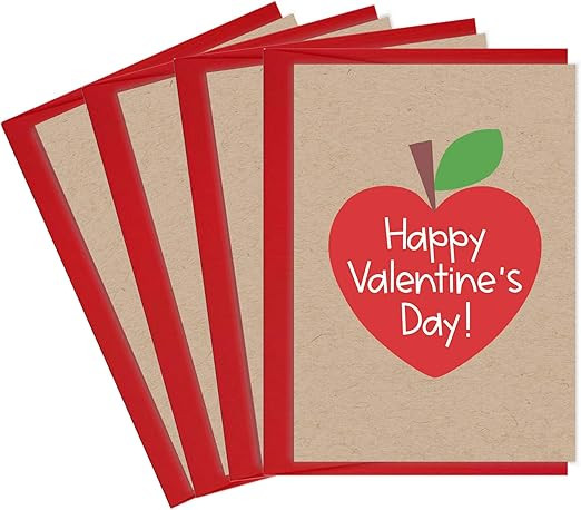 Tiny Expressions Valentine's Day Cards for Teachers | 4 Teacher Valentine Cards with Envelopes | ... | Amazon (US)