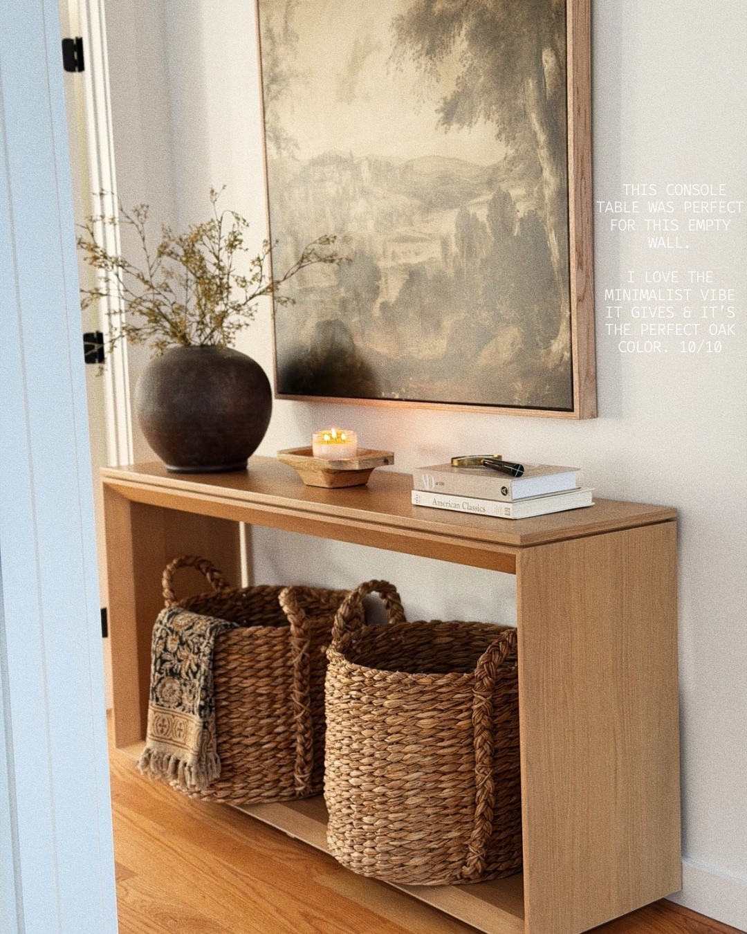 console table styling featuring console from article! vase is from crate and barrel - couldn’t link 

#LTKSeasonal #LTKHome #LTKSaleAlert