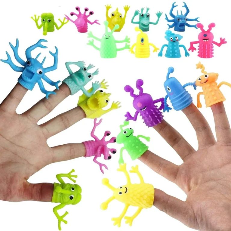 FOAUUH Finger Puppets 20 Pieces Stretchy Monster Finger Toys for Kids Toddlers Role Playing Party... | Walmart (US)