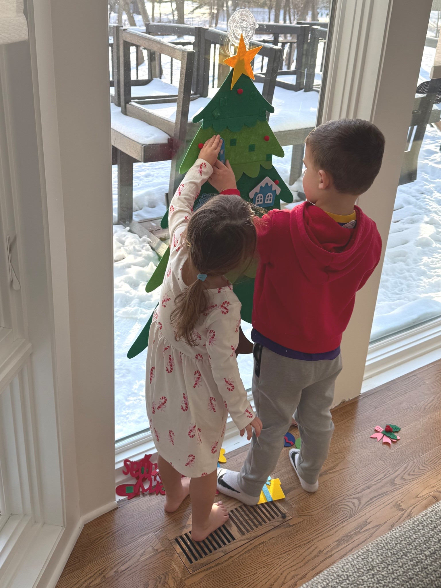 A fun toddler activity! We got them their own Velcro Christmas tree so they can take off and put on their ornaments as much as they want!

#LTKKids #LTKHoliday #LTKGiftGuide