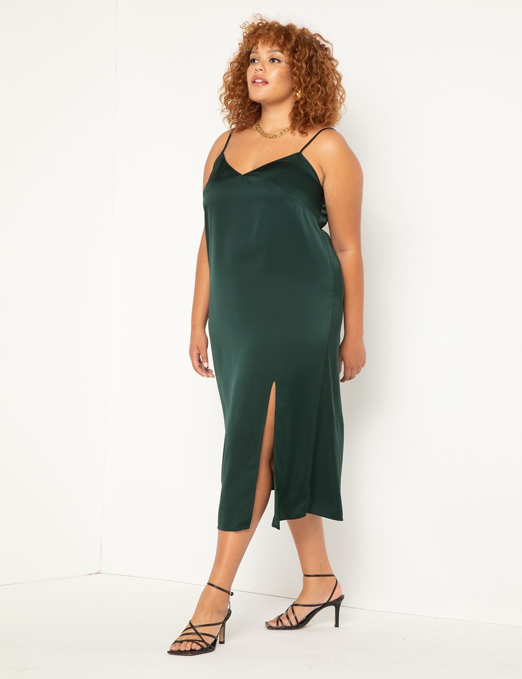 Satin Slip Dress | Eloquii