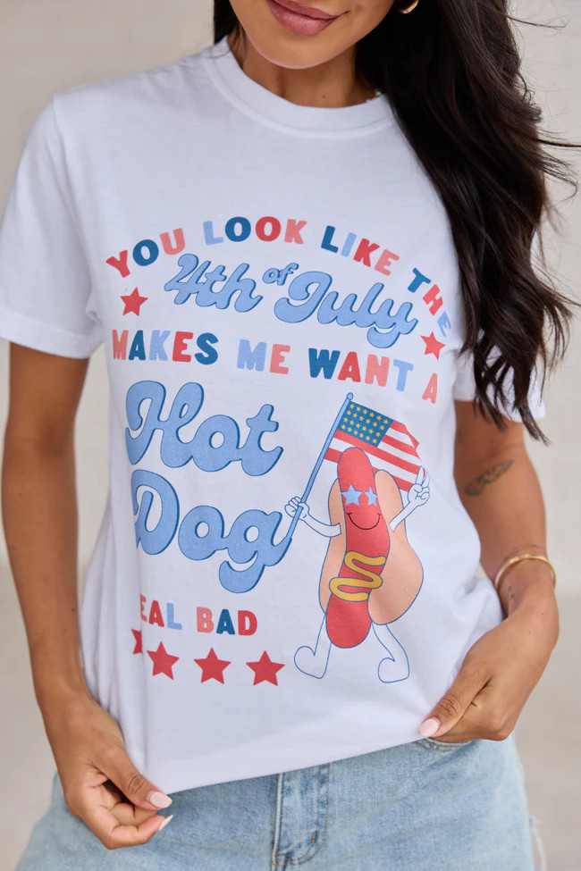 I Look Like the 4th Of July White Graphic Tee DOORBUSTER | Pink Lily