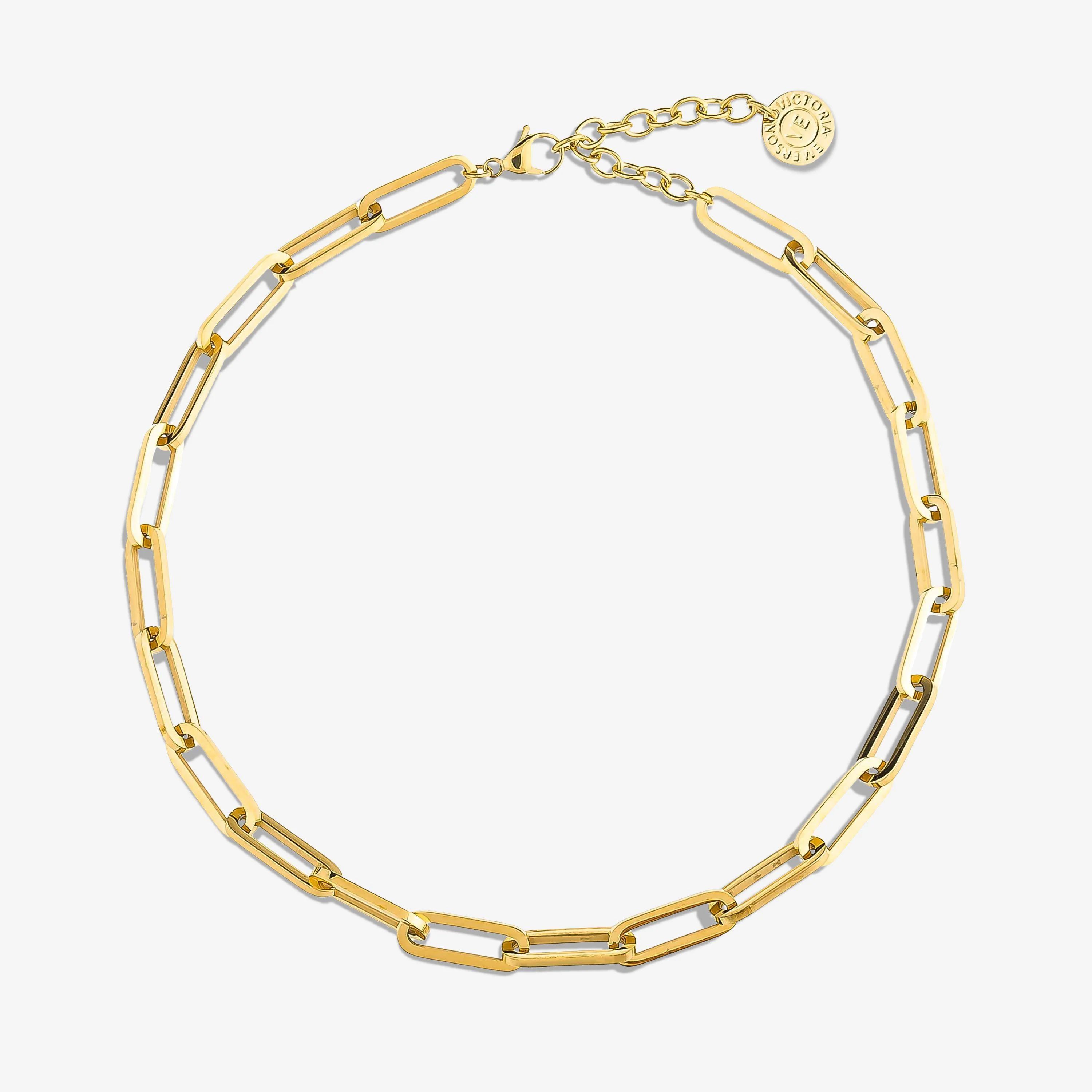 Paperclip Link Gold Necklace | Victoria Emerson