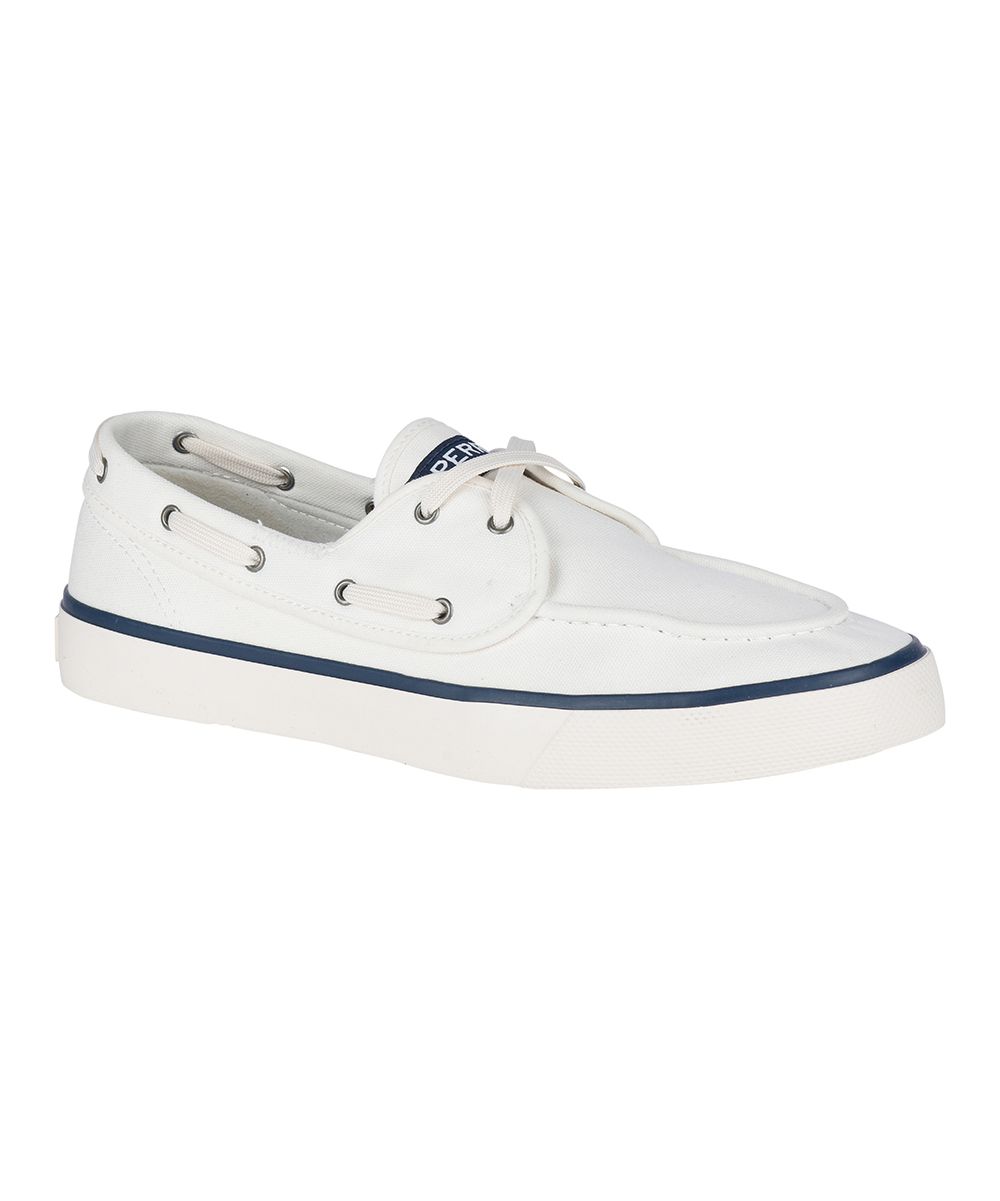 Sperry Top-Sider Men's Boat Shoes WHITE - White Captain's Two-Eye Boat Shoe - Men | Zulily