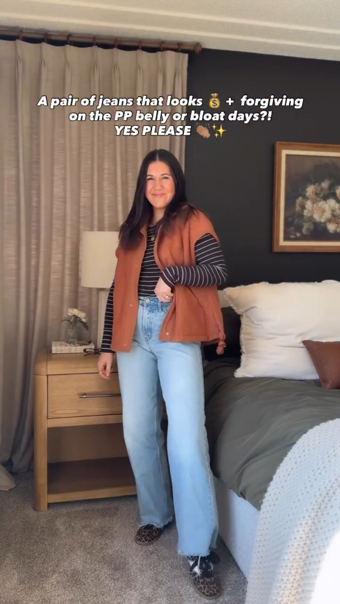 Comment JEANS and I’ll send you a message with all the details! My most worn jeans this postpartum season. 

Love the wide leg fit of these + that they’re extra high waisted 🤌🏽 serisouly look designer without the price tag! Just got a straight leg style (also extra high rise) that I’ll share as well! Feels good to want to wear something other than my usual leggings 😜

#momoutfit #momof3 #momstyle #postpartumbody #momsofinstagram 

Mom outfits, affordable style, mom style