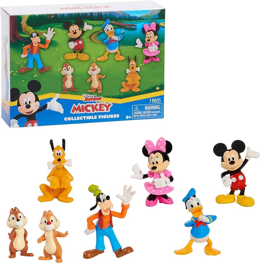 Mickey Mouse 7-Piece Figure Set, Mickey Mouse Clubhouse Toys, Officially Licensed Kids Toys for A... | Amazon (US)