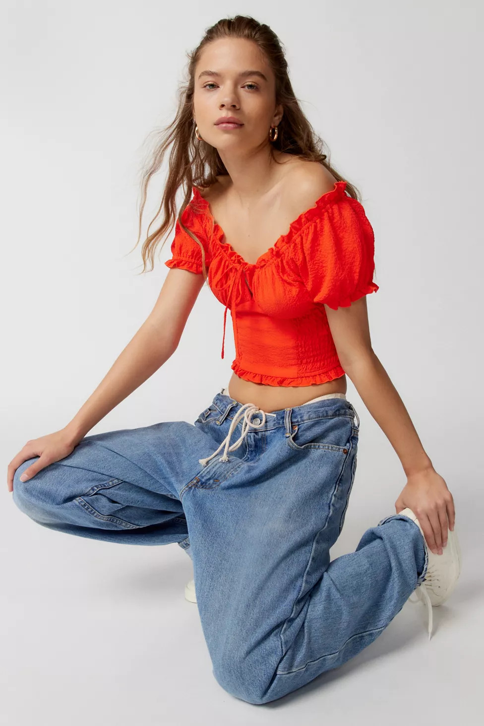 UO Natalia Puff Sleeve Top | Urban Outfitters (US and RoW)