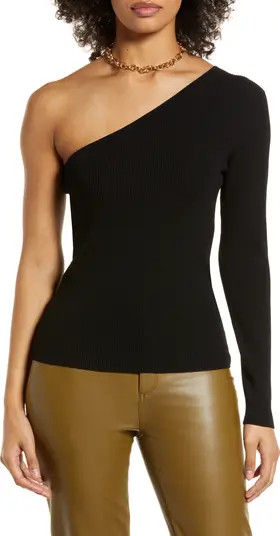 One Sleeve Rib Sweater | Nordstrom