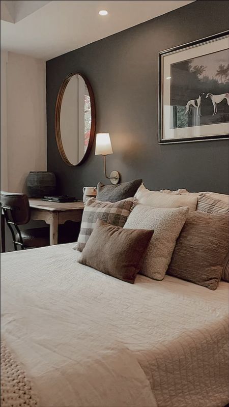 Guest bedroom | paint color is Grizzle Gray by Sherwin Williams

#LTKhome #LTKunder50 #LTKSeasonal