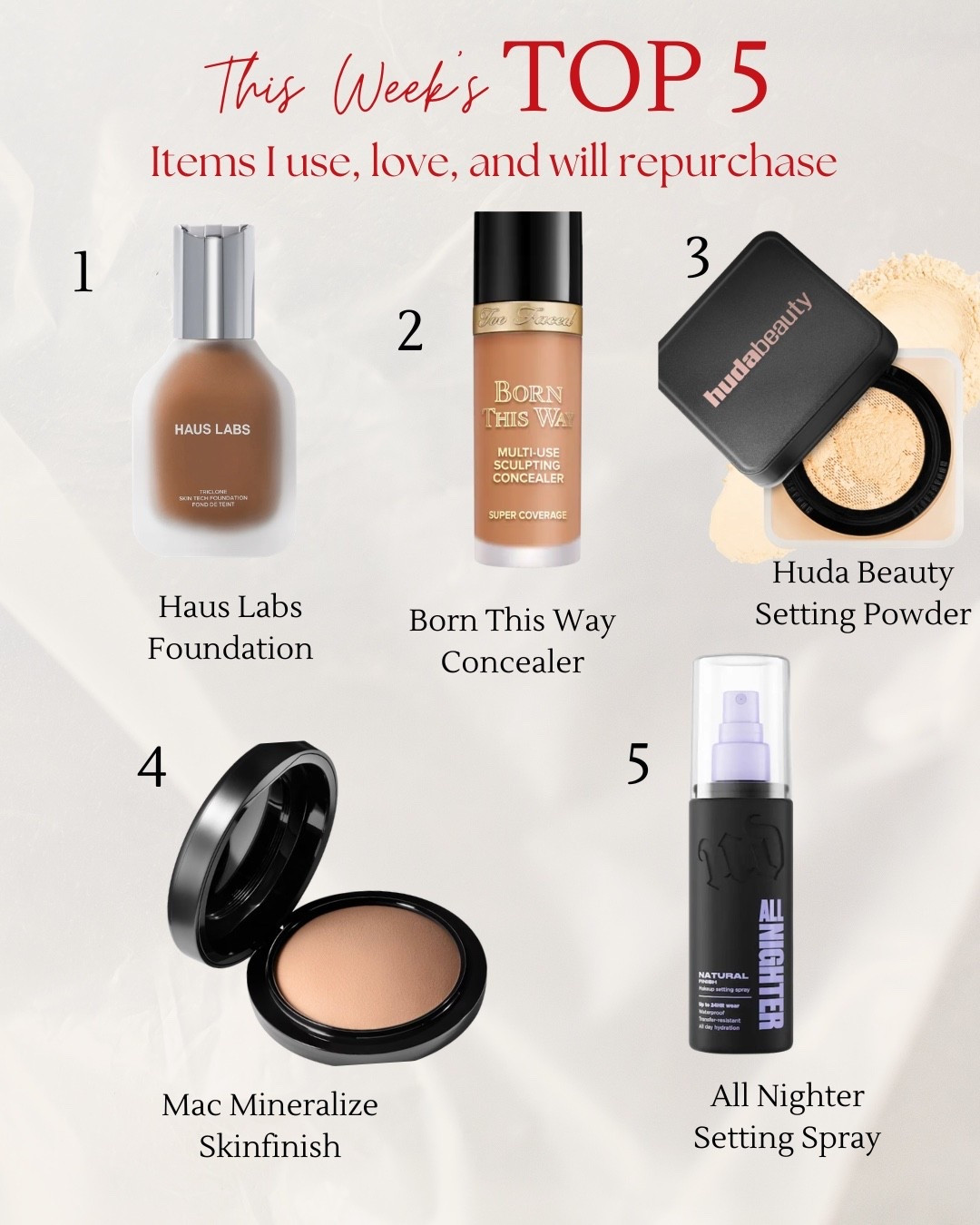 Busy women don’t have time to experiment every morning.
These are my tried-and-true Top 5: Dependable, polished, and worth every dollar. Because looking put together should be simple.
Shop the my staples via this 🔗 
#WorkingWomen #BeautyRoutine #RepurchaseList 

#LTKBeauty #LTKmorningroutine #LTKmomlife