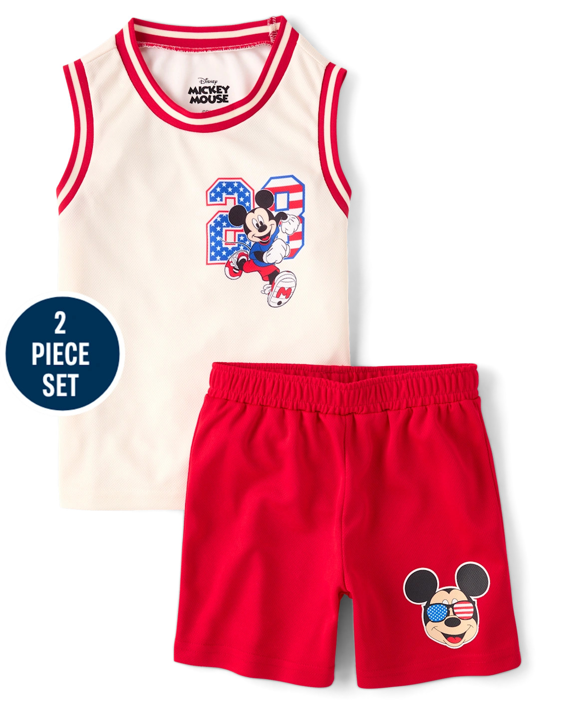 Boys Mickey Mouse™ Americana 2-Piece Outfit Set - cream | The Children's Place