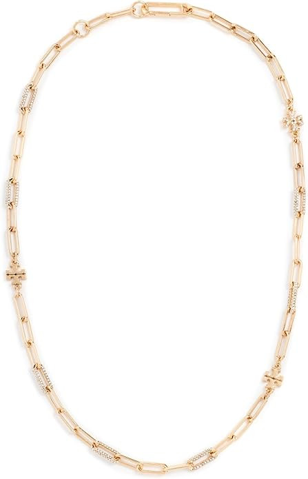Tory Burch Women's Good Luck Chain Pave Necklace | Amazon (US)