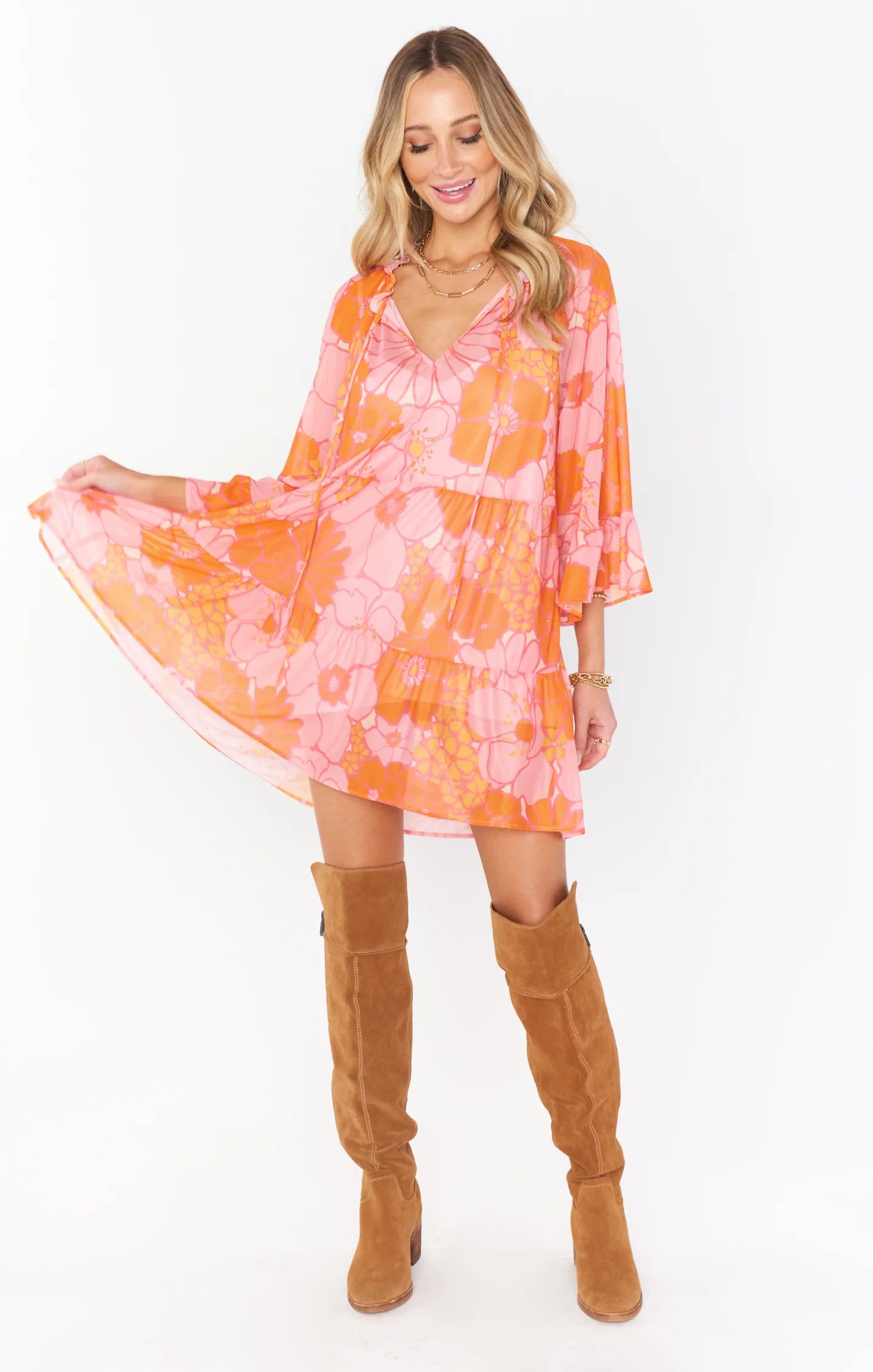 Viola Mini Dress ~ Retro Garden Mesh | Show Me Your Mumu